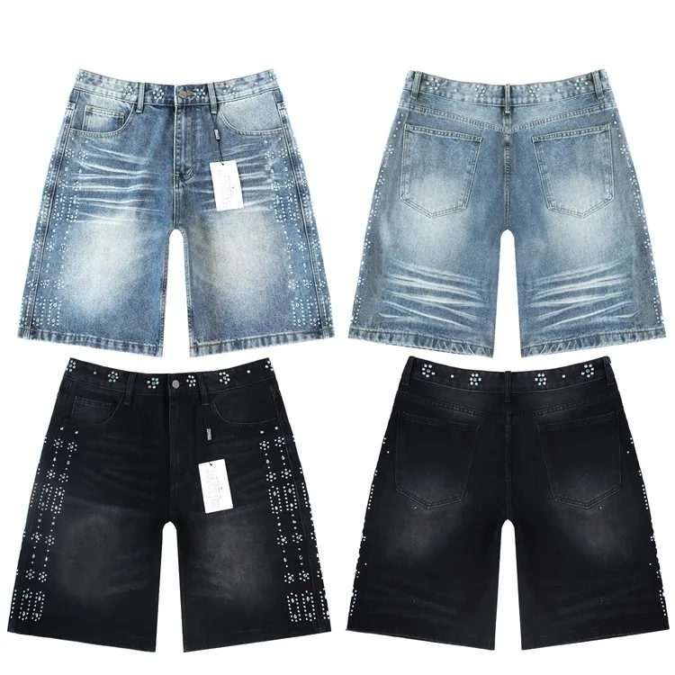 Pearl Trim Denim Shorts