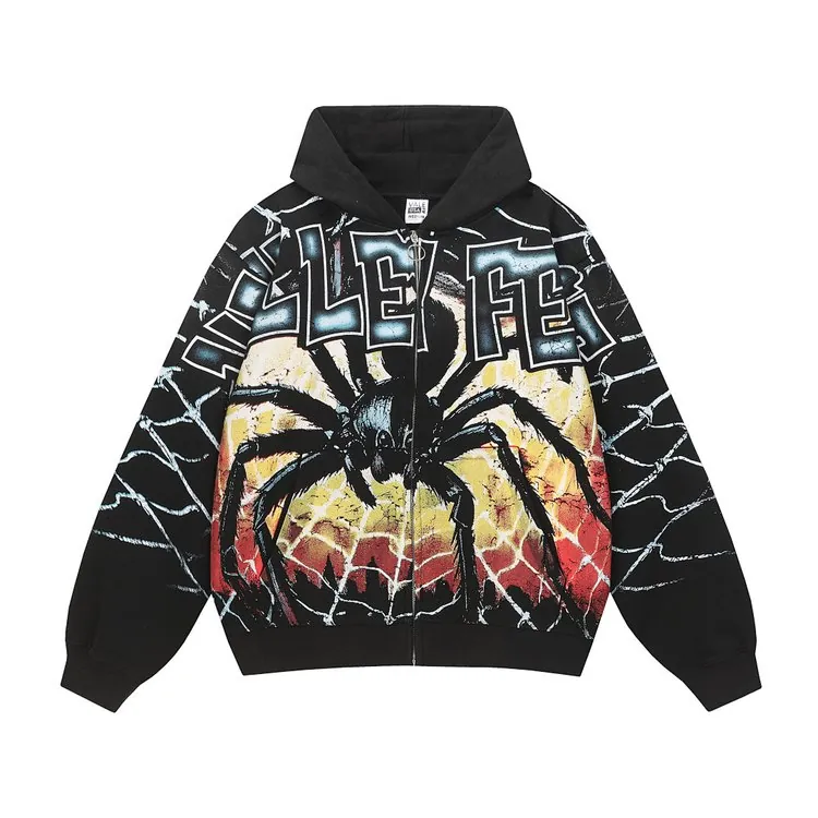 Spider Web Graphic Hoodie